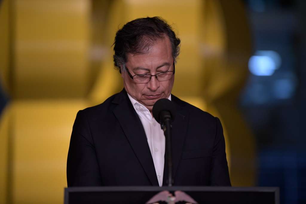 Presidente de Colombia, en el primer Consejo de seguridad entre la Nación y el Distrito, para hablar de estrategias de seguridad en la Capital, realizado en el Palacio de Liévano.