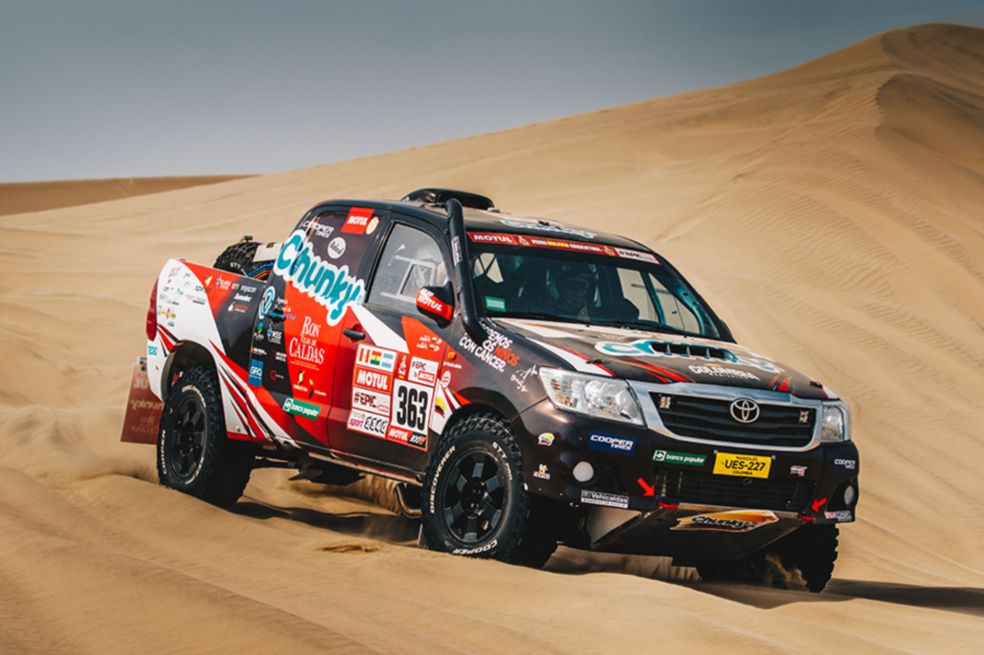 La Toyota Hilux doble cabina del MS2 Racing Team. / Cortesía