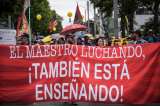 En Bogotá, así marcharon los docentes por la protección de sus derechos