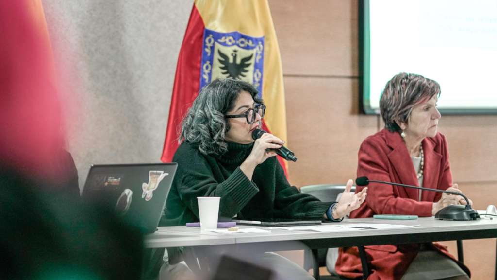 Tania Rodríguez, directora programática de la ARN, y Gloria Cuartas, directora de la Unidad de Implentación del Acuerdo de Paz, lideraron la sesión del balance anual del Sistema Nacional de Reincorporación.