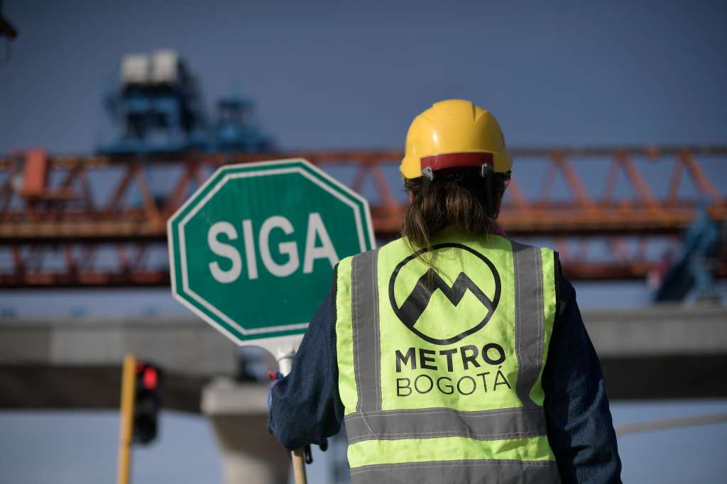 Avance de Obra de la Línea 1 del Metro de Bogotá a la altura de la Avenida Villavicencio con Carrera 89C.