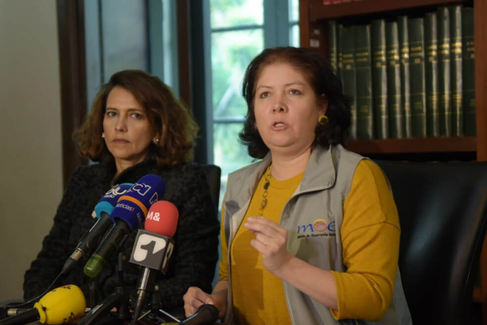 La MOE y el gobierno firmaron un acta de entendimiento para hacer frente a la corrupción e inseguridad de cara a las elecciones de octubre. / Ministerio del Interior