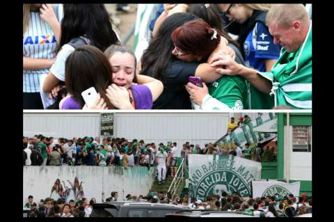 Emotivo y conmovedor homenaje de hinchas a su equipo Chapecoense
