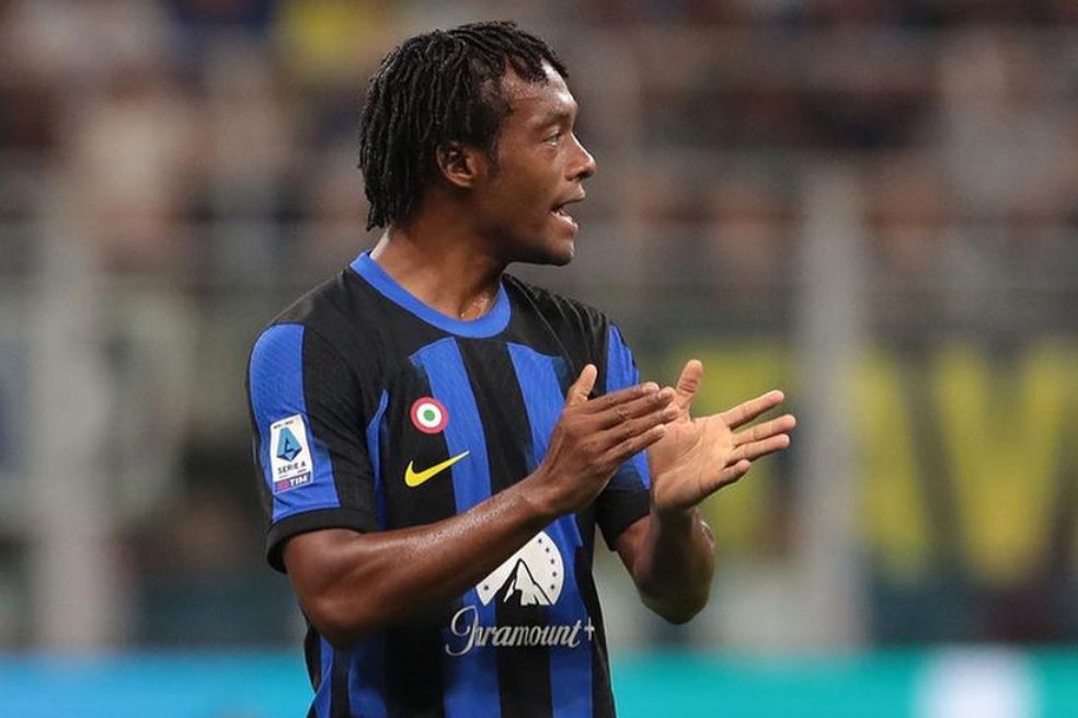 Juan Guillermo Cuadrado en su estreno como jugador del Inter de Milán en la Serie A.