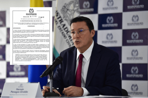 Esta es la resolución con la que Registraduría dejó en manos de las cortes el decretazo