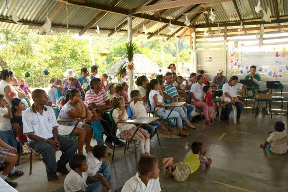 Los habitantes de Puerto López tomaron como ejemplo el Piloto de Paz que se construyó en una de las veredas del corregimiento. Foto Colectivo de Comunicaciones por el Derecho a la Tierra. / Cortesía Vice