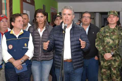 “Estamos unidos para responder”: Duque desde el lugar de la tragedia en Cauca