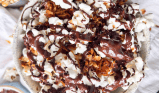 Crispetas saludables con chocolate y coco