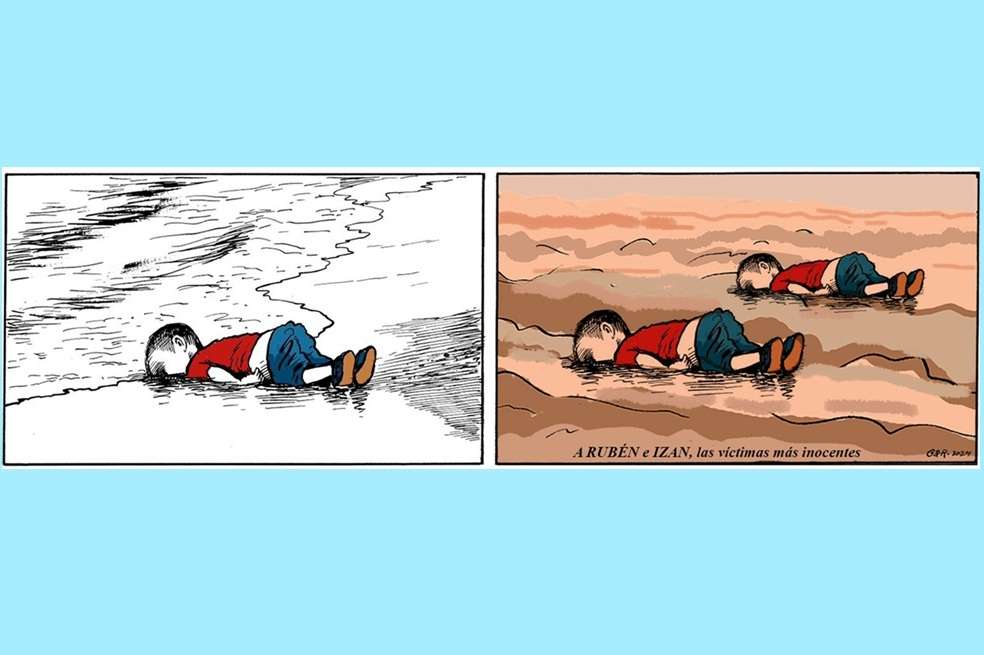 Dibujo del dúo de humoristas gráficos Gallego & Rey, de reconocido prestigio en la prensa española.