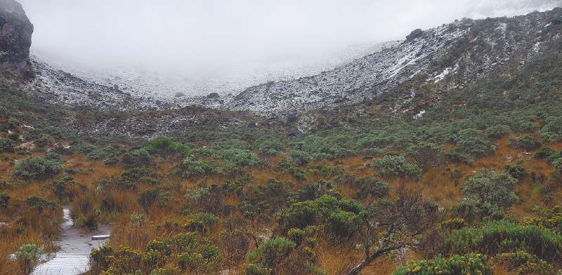 Nevada en cercanías al Volcán Nevado Santa Isabel, el primer glaciar que se extinguirá en Colombia. /Jorge Luis Ceballos.