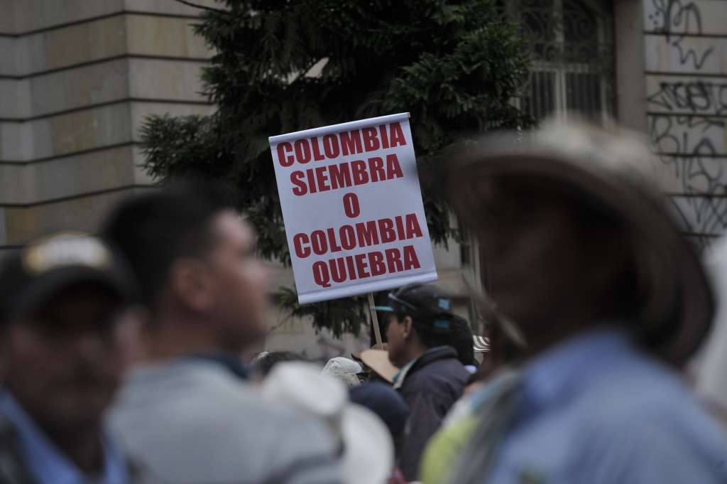 Productores de este sector, protestan por los subsidios insuficientes del gobierno, la importación y la sobreoferta.