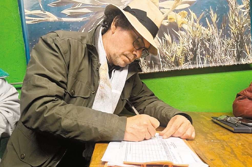 Pastor Alape, encargado de coordinar la entrega de los bienes de FARC. / Cortesía CNR FARC.
