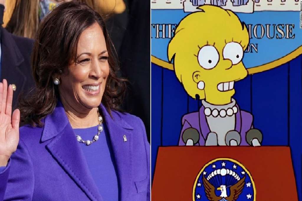Kamala Harris y Lisa Simpson. Los Simpson