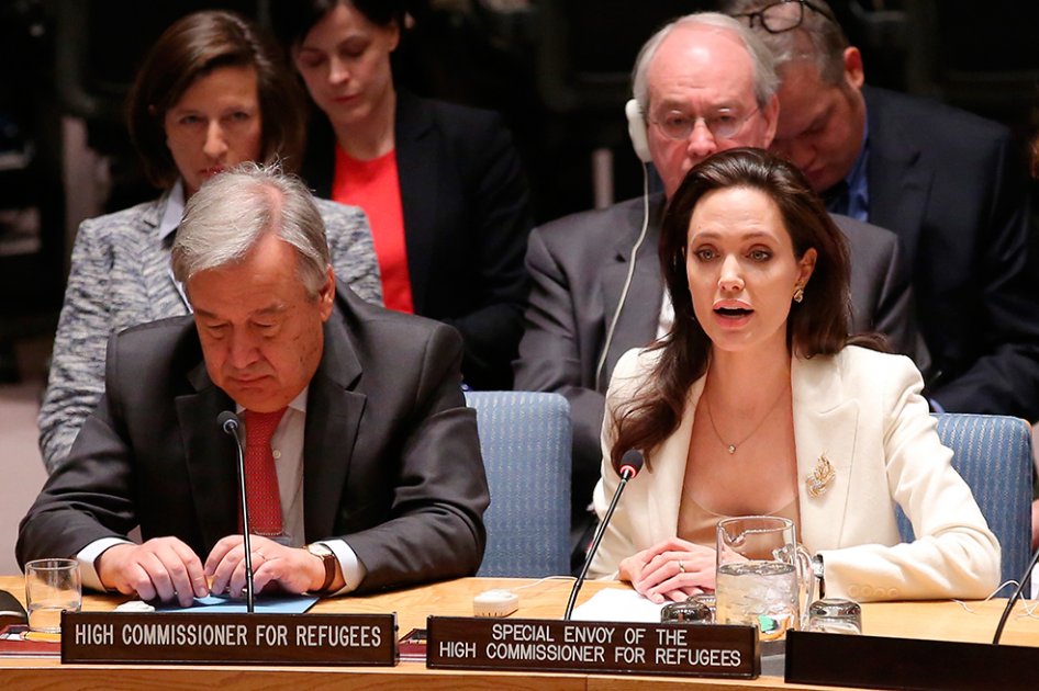 Angelina Jolie sobre crisis en Siria. / AFP