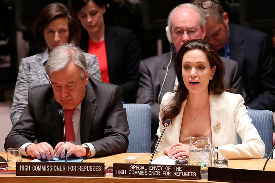 Angelina Jolie sobre crisis en Siria. / AFP