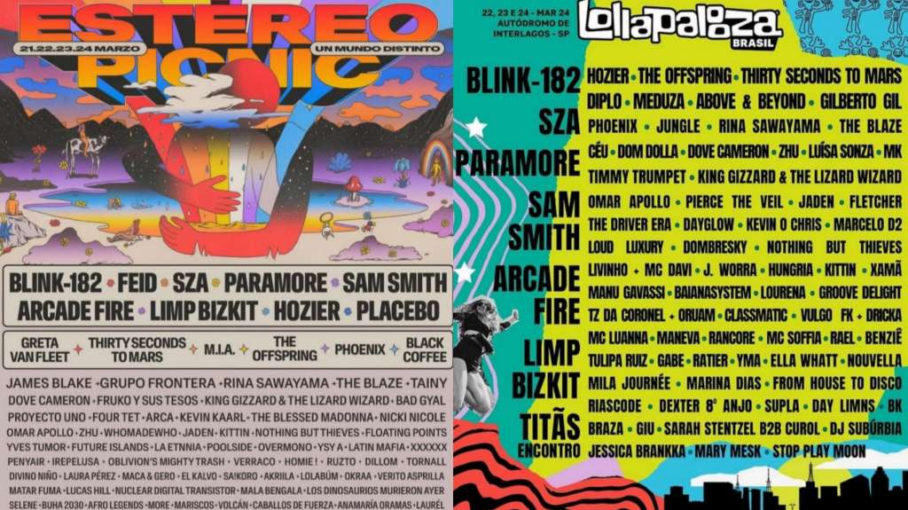 Estéreo Picnic Colombia y Lollapalooza Brasil