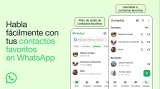 WhatsApp permite añadir a personas y grupos a una lista de favoritos