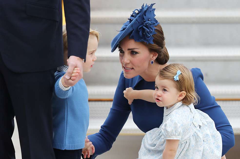 La princesa Catalina con sus hijos Jorge y Carlota en septiembre de 2016. / AFP