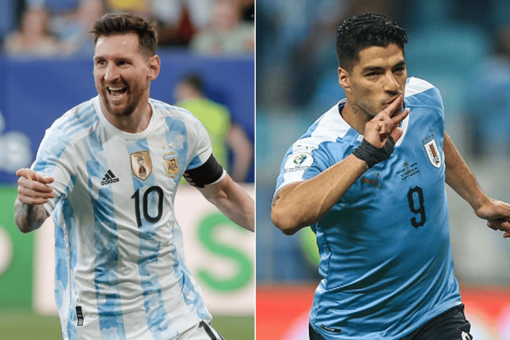 El argentino Lionel Messi (i) y el uruguayo Luis Suárez son los principales referentes del "Clásico del Mar de Plata".