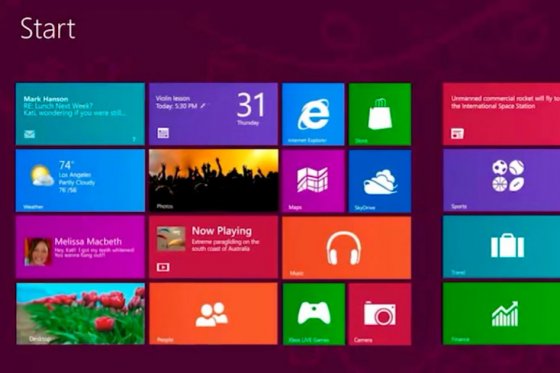 Interfaz de Windows 8.