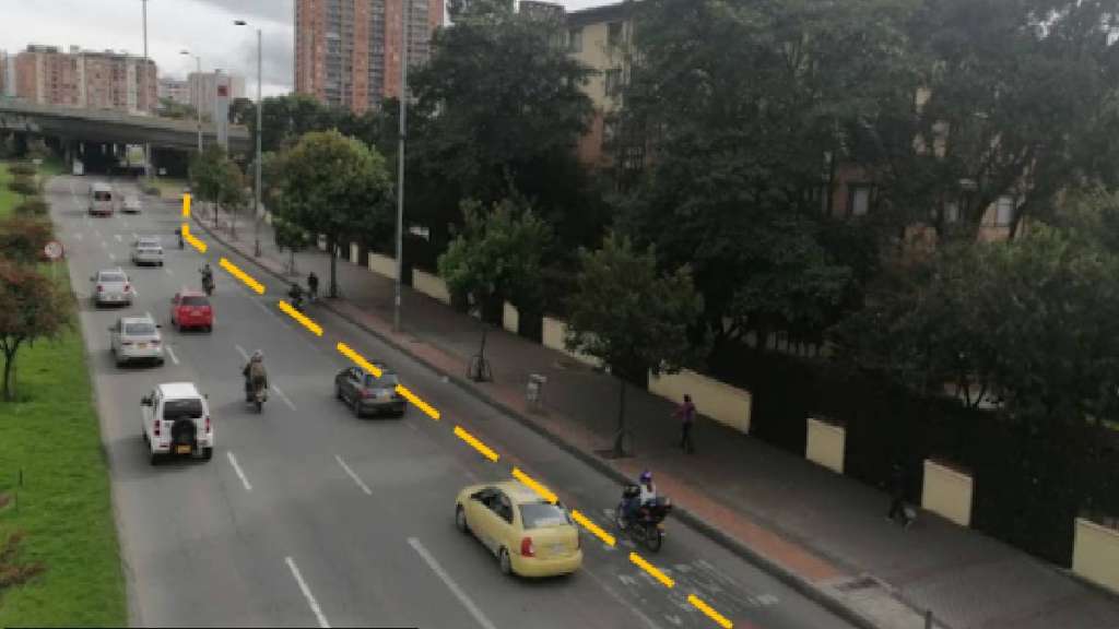 En este tramo de la avenida Boyacá funcionará el bicicarril.