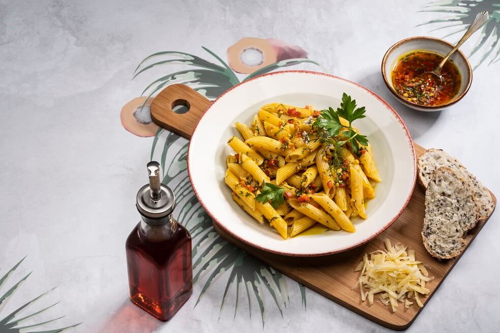 Pasta con pesto criollo. / Foto: cortesía.