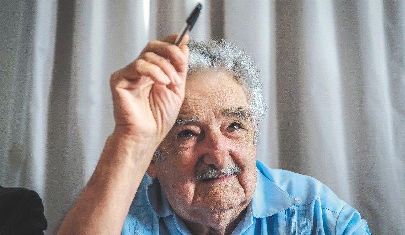 LIVORNO, ITALY - AUGUST 28: Uruguayan politician JosÈ 'Pepe' Mujica and Former President of Uruguay presents the new Italian Edition of his book 'Una pecora nera al potere' by Andres Danza and Ernesto Tulbovitz on August 28, 2018 in Livorno, Italy. During the tour for the presentation of his book Pepe Mujica holds meetings and press conferences in which he explains his policy and his thought of a life made of sobriety, contrary to a wild consumerism and seeking a happiness. In the coming days will be a guest of the Venice Festival where a film and an important documentary by Emir Kusturica are dedicated to him. (Photo by Laura Lezza/Getty Images)