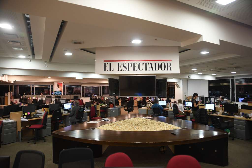 Sala de redacción del periódico El Espectador.