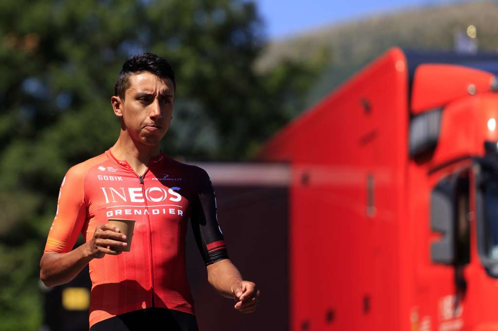 Florence (Italy), 28/06/2024.- Colombian rider Egan Bernal of Ineos Grenadiers attends a training session for the 2024 Tour de France cycling race, in Florence, Italy, 28 June 2024. (Ciclismo, Francia, Italia, Florencia) EFE/EPA/GUILLAUME HORCAJUELO