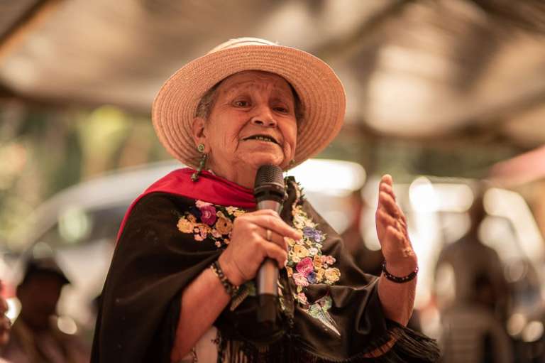 Blanca Andrade, de la comunidad Nasa, del Resguardo Piayá, Cauca.