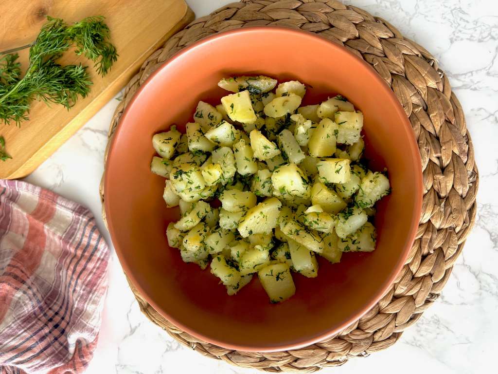 Papas al cilantro