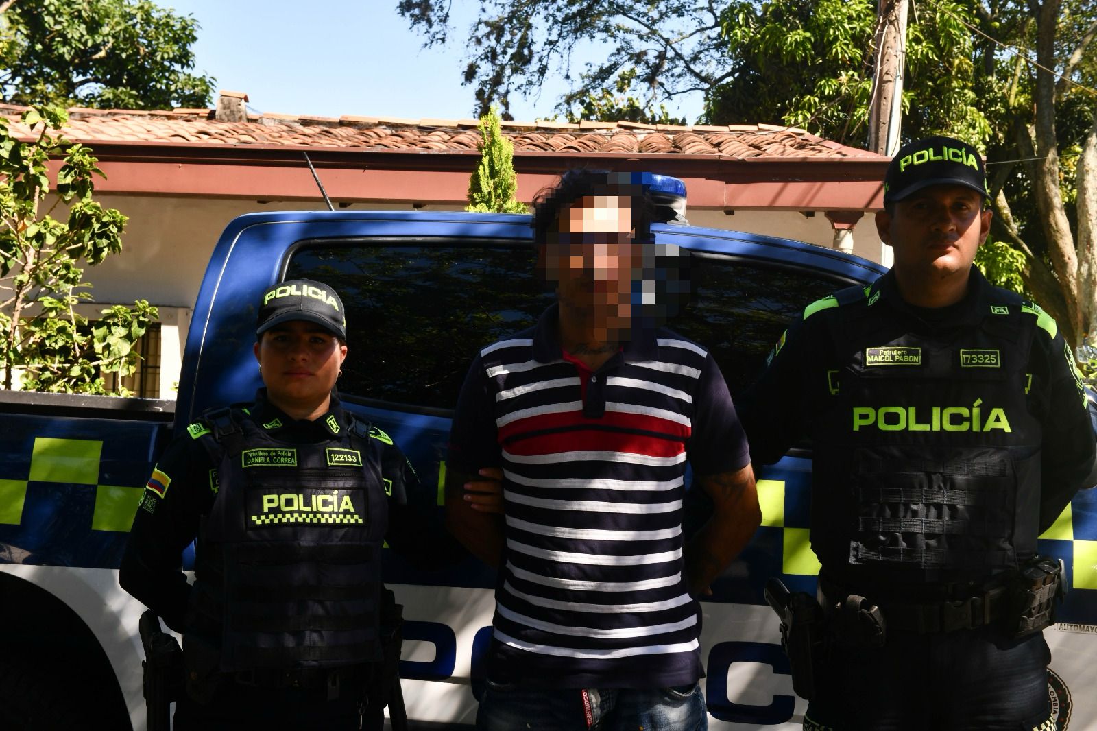 Alias Guaza, capturado por la Policía Metropolitana del Valle de Aburra por presunta participación en homicidio.