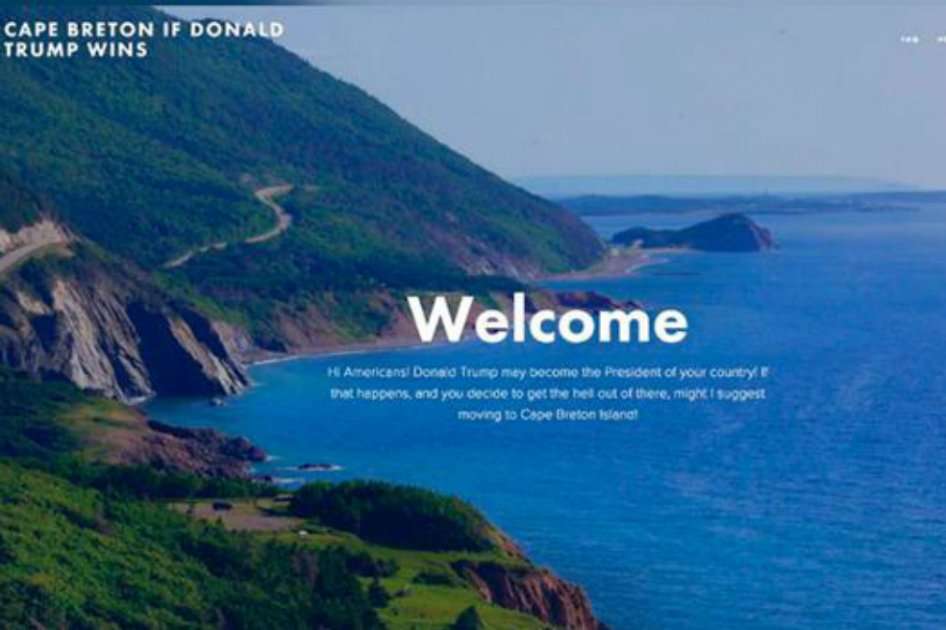 La primera oferta que realizaron los pobladores de la isla, a manera de broma, fue ofrecer sus tierras a los estadounidenses que quisieran abandonar su país si Trump era elegido presidente. / Cape Breton Island