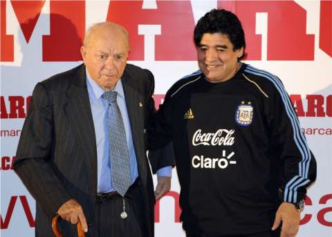 La conversación futbolera entre Diego Maradona y Alfredo Di Stéfano