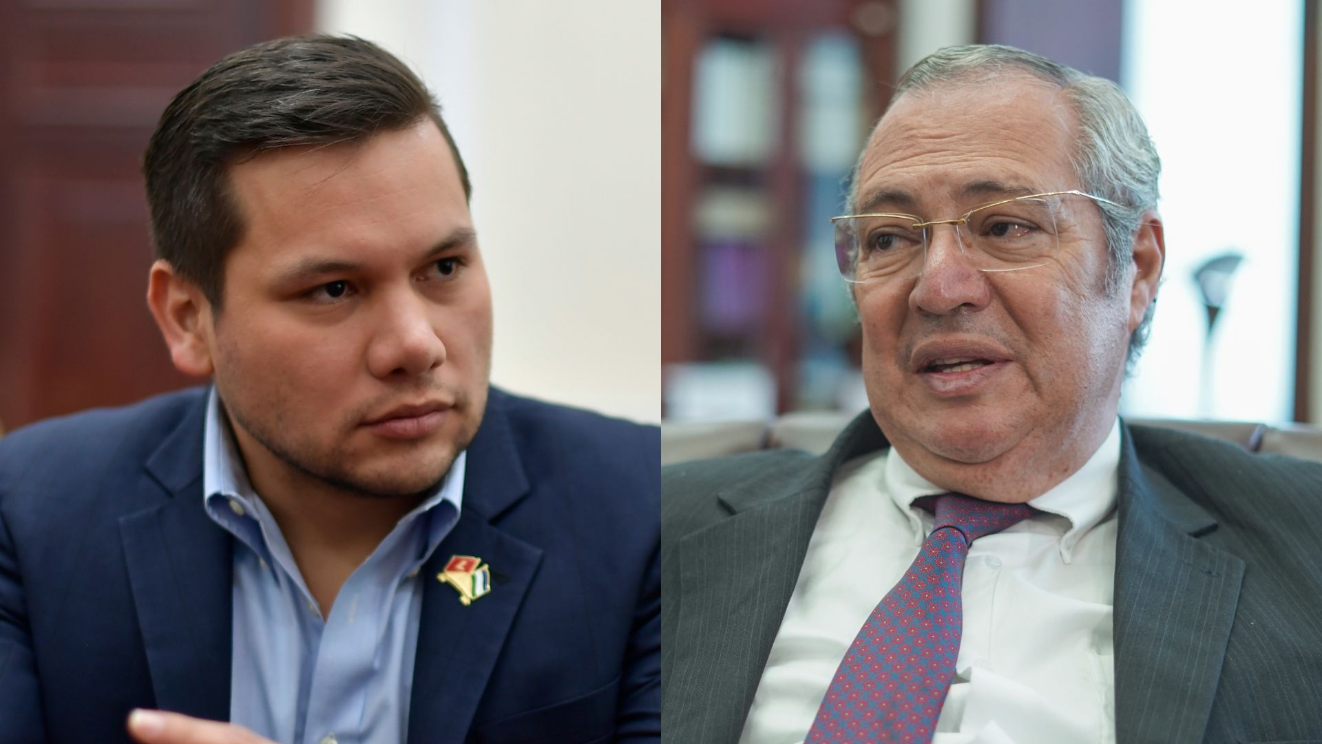 Presidente de la Cámara, Andrés Calle, y presidente del Congreso, Iván Name.