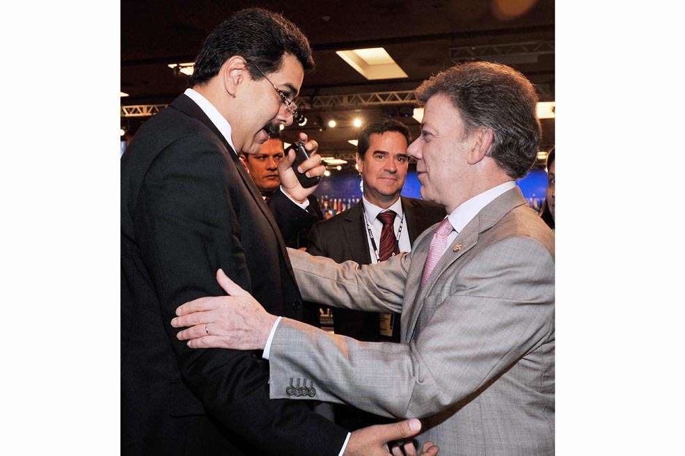 Los presidentes Nicolás Maduro y Juan Manuel Santos. /Presidencia