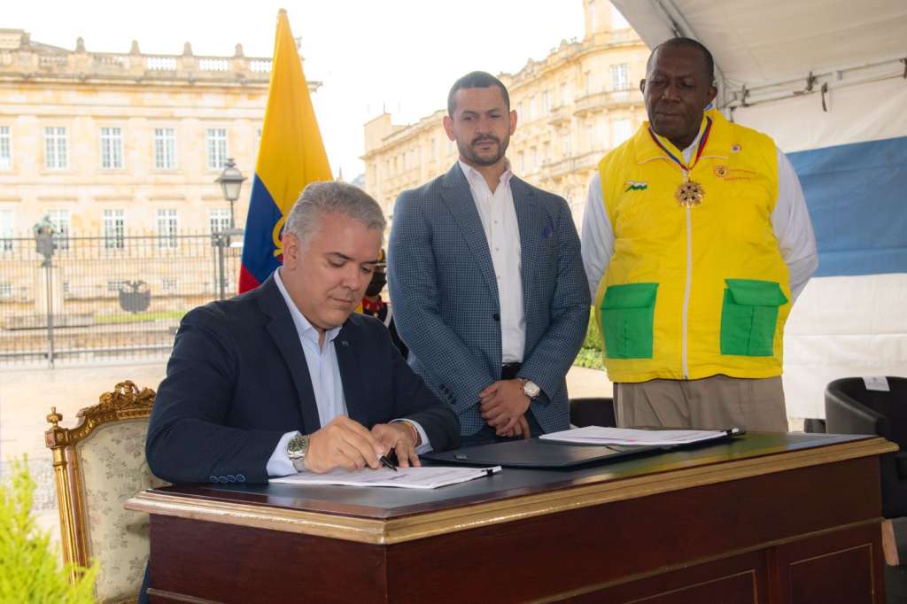 Iván Duque, Daniel Palacios y Ceferino Mosquera.