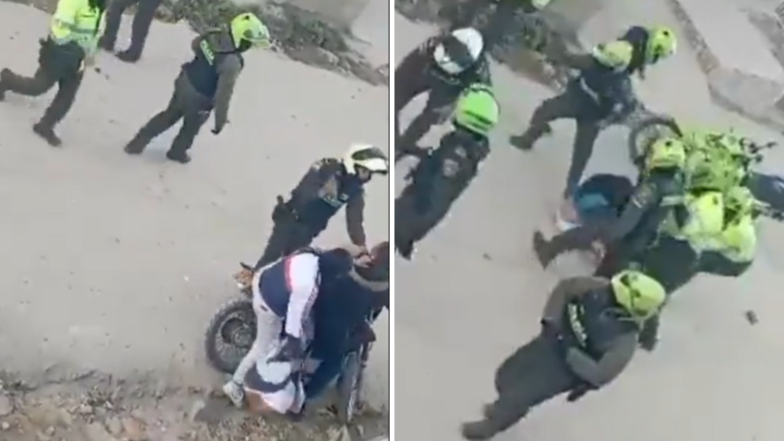 En video quedaron registradas las agresiones de los policías a los ciudadanos del sector La Capilla.