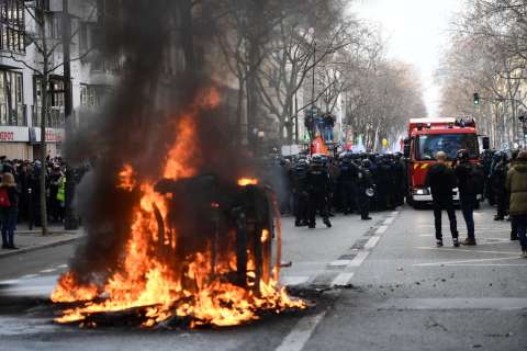 Protestas en Francia contra la reforma a las pensiones