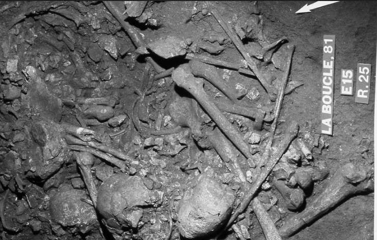 Fotografía de algunos de los restos en La Boucle que fueron analizados por los investigadores.