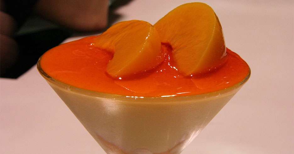 Postre del día: Mousse de melocotón