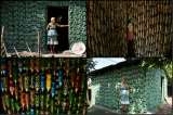 La vivienda que una anciana construyó con botellas plásticas y que encanta a El Salvador