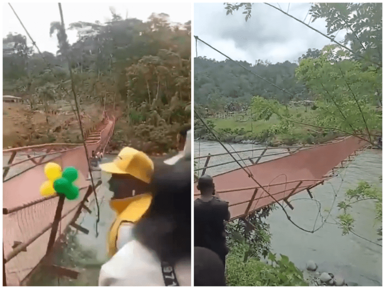 Colapsó puente recién inaugurado en Bagadó, Chocó; hay tres personas heridas