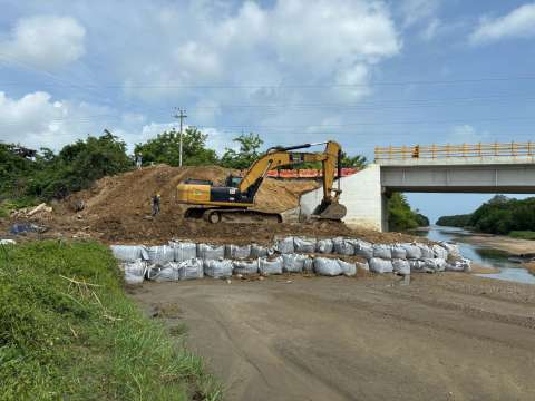 Así avanza la recuperación del puente Juan de Acosta en vía Barranquilla-Cartagena