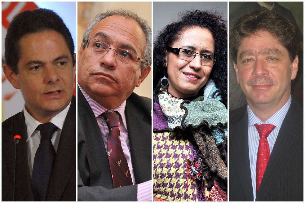 Respectivamente,Germán Vargas Lleras, ministro de Vivienda; Diego Bravo, gerente del Acueducto; Teresa Muñoz, secretaria de Integración Social;Bruce McMaster, director del Departamento para la Prosperidad Social.