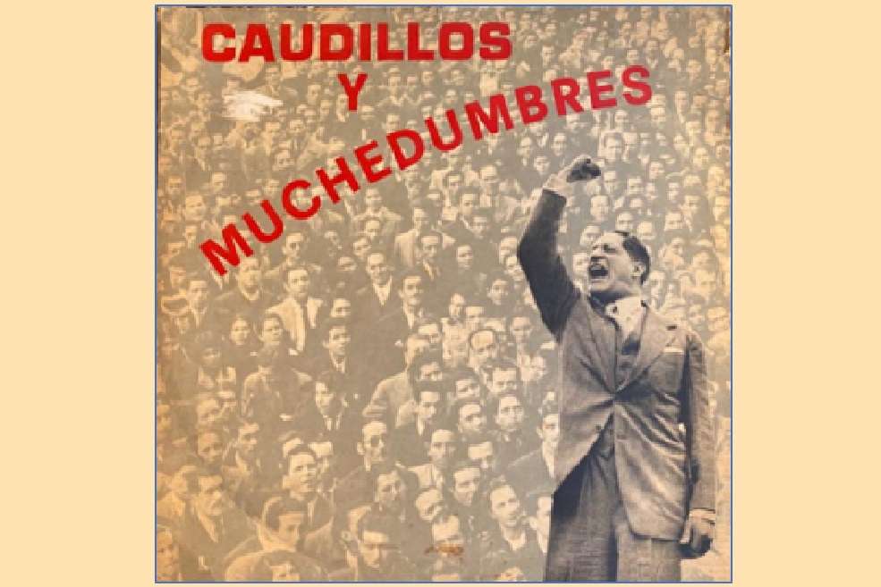 Carátula del disco de acetato de la serie “Caudillos y muchedumbres” dedicado a Jorge Eliécer Gaitán.