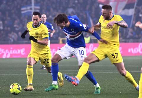 Inter empató con Sampdoria y se alejó del líder Napoli en la tabla