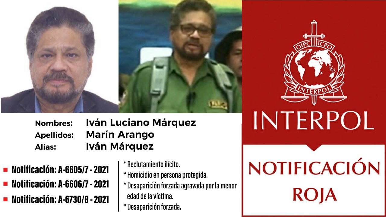 Después de dos años de abandonar el proceso de paz, reactivan circular roja de Interpol contra Iván Márquez