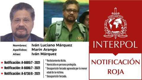 Interpol reactivó circulares rojas contra miembros de la Segunda Marquetalia