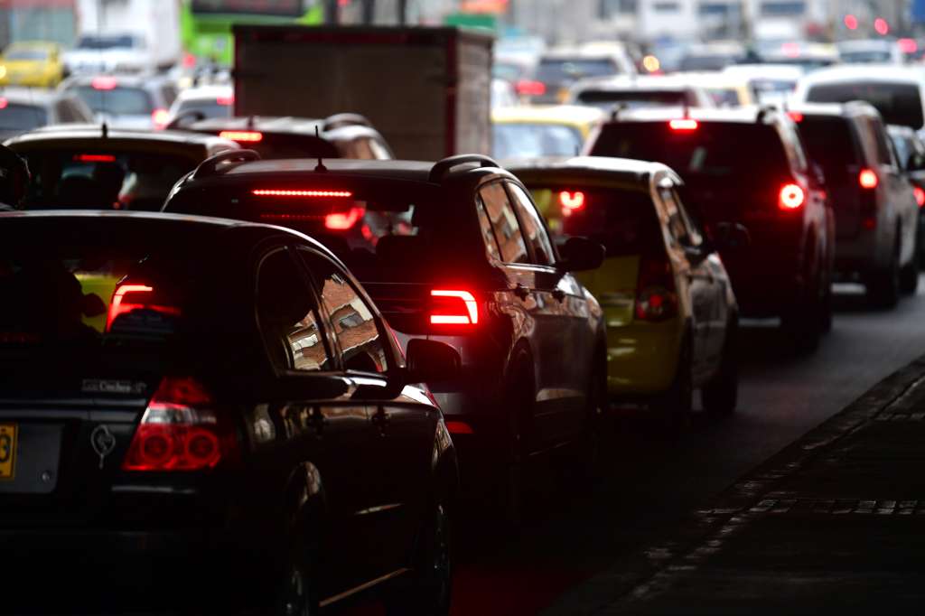 Trancones en Bogotá, durante la temporada decembrina.